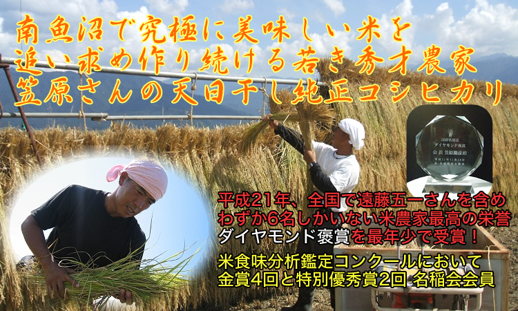 笠原さんの有機米トップバナー
